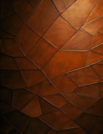 A Close Up View Of The Alluring Brown Tiled Leather Exuding Warmth And Serenity