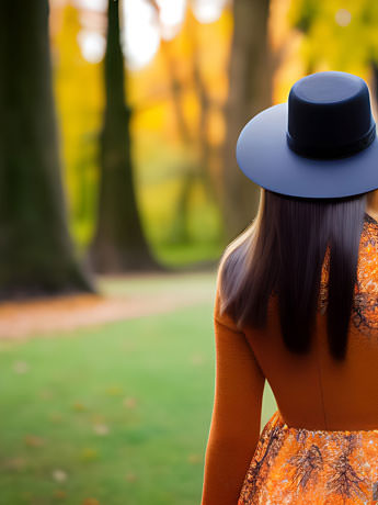 A Stylish Woman Exuding Elegance Donning A Sophisticated Black Hat That Adds A Touch Of Mystery And Allure To Her Ensemble