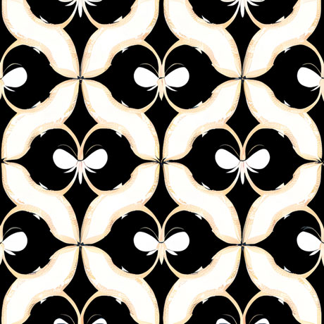 Black And White Pattern Featuring A Butterfly Prominently Displayed On It