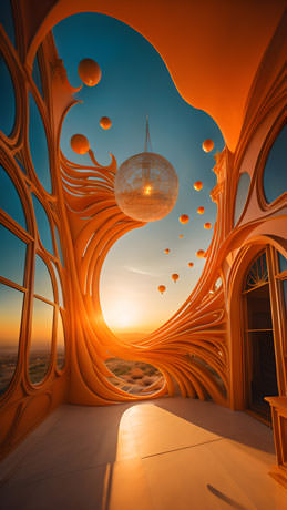 Curvaceous Wonderland Step Into This Mesmerizing 3d Room Where Organic Curves Create A Dynamic And Whimsical Environment That Enchants The Senses