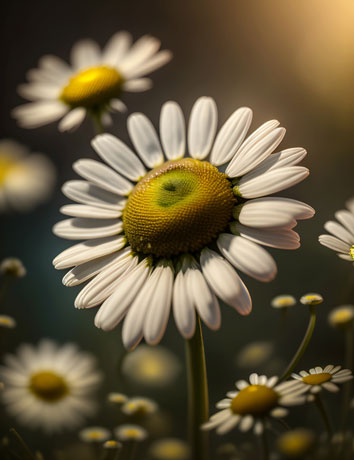 Drenched In Sunlight Macro Symphony Of Daisies