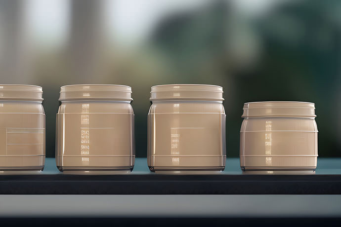 Four Unique Jars Neatly Arranged On A Shelf Showcasing A Range Of Sizes For All Your Storage Needs