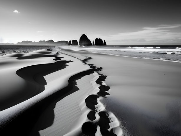 In The Sands Of Solitude Footprints Narrate Tales Of Cherished Moments As The Waves Of Time Wash Away All But Memories