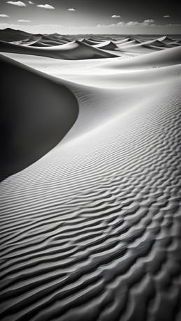 Natures Graceful Curves Etched In Time The Monochromatic Strokes Evoke A Timeless Beauty That Transcends The Shifting Sands Of Desert Dunes