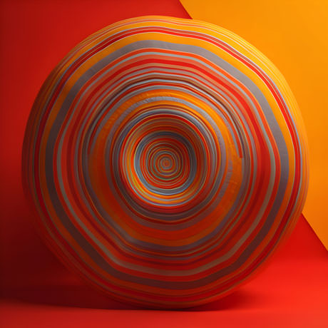 Radiant Hues Converge On A Captivating Sphere Where The Warmth Of Orange Yellow And Red Seamlessly Blend Against A Vibrant Backdrop