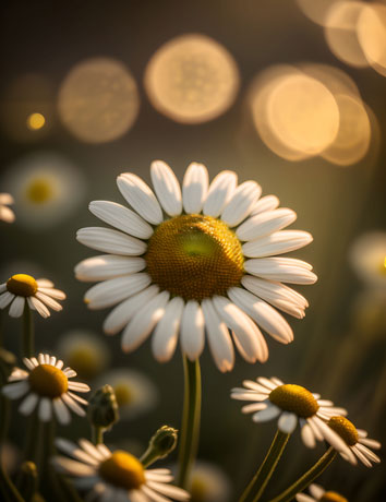 Sun Kissed Symphony Daisies Dancing In Enchanting Bokeh Light