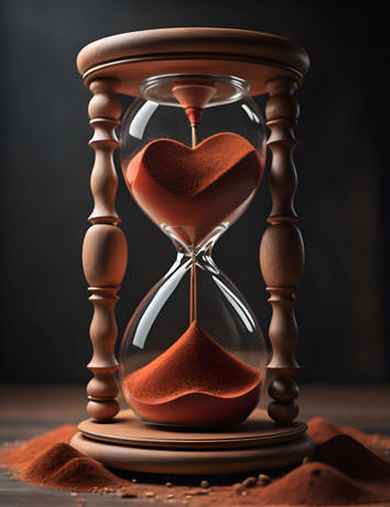 Time Slips Away Grain By Grain As The Hourglass Stands As A Reminder Of The Fleeting Nature Of Lifes Moments