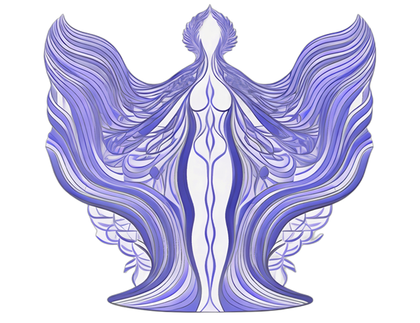 Woman With Wings Like Symbol Of Freedom Or Spirituality